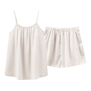 Áo ngủ MiiOW cho nữ làm bằng lụa băng mỏng thoáng khí có đệm ngực cổ tròn