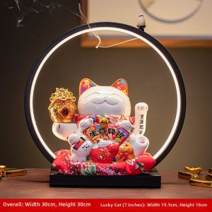 Electric Waving Arm Lucky Cat Figurine Large