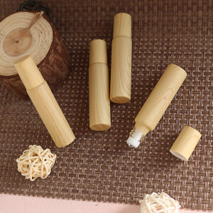 7/28PCS 10ml wood grain craft perfume bottle portable reusable essential oil bottle suitable for aromatherapy essential oil