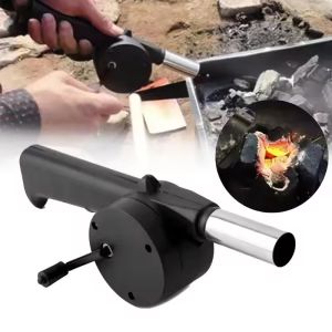 Hand-cranked Air Blower Barbecue Fan Mini Portable BBQ Grill Fire Bellows Picnic Camping Accessories Outdoor Hand Tools