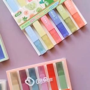MY Stock-New color 6pcs Scented Double-Ended Highlighter Pastel Markers Dual Tip Fluorescent Pen for Art Drawing/high quality markers