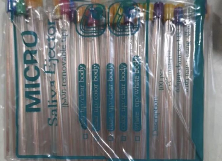 Punte Eiettore Saliva Monouso Per Dentista - 25 Pezzi Per Confezione Aspirapolvere - Foto 2