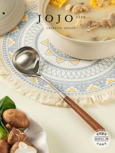 Thìa Canh Bằng Thép Không Gỉ JOJOS L. PD.Ground Có Cán Giả Bằng Gỗ Kiểu Dáng Cổ Điển Dùng Để Múc Súp Cho Không Gian Nhà Hàng