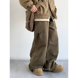 Quần Dài Công Sở Mỏng Mùa Xuân Hè Phong Cách Nhật Bản Cổ Điển Màu Trơn Nhiều Túi Quần Dài Nam Nữ Trung Tính Thời Trang