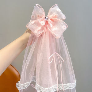 DUBAO | Princess Style Bow Mesh Glitter Flower Birthday Hair Accessories