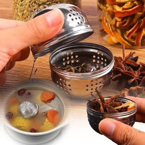2PCS Round Stainless Steel Tea Filter Reusable Filter Tea Leaf Spices Seasoning Balls Soup Bag For Filtering Herbs Seasonings Brewing Tea and Coffee
