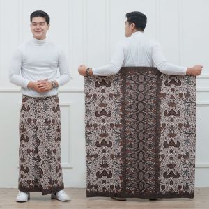 SARUNG BATIK MOTIF WAHYU TEMURUN PRINTING PEKALONGAN SARUNG SANTRI DEWASA MUSLIM PRIA TERLARIS