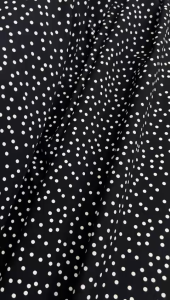 Kain Silky Poly Polka Dot(0.5cm-4cm+-) Soft Flowy Printed Bidang 60" Open Meter (0.5m) LEILIN TEXTILES [Kain Pasang]