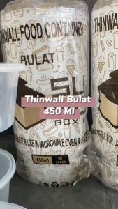 [1 PAK ISI 25 PCS] Thinwall bulat 450ml + tutup cup puding pudding / Mangkok plastik 450 ml FREE PACKING