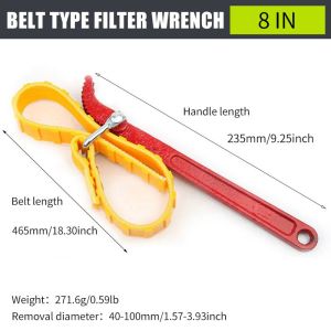 Multi Functional Belt Wrench with Adjustable Length Used to Replace Water Filters Oil Filters Swimming Pool Connections