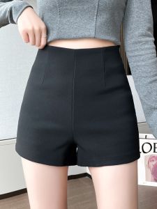 Black Suit Pants Womens Spring Autumn 2025 New Elastic Slimming High Waist A-Line Wide Leg Casual Boot Pants