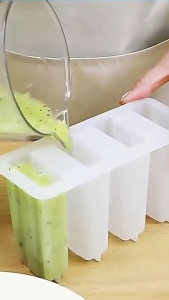 1 Set 4 Cells Popsicles Mold/DIY Big Size Ice Cream Mold/Food Grade PP Material Popsicle Maker/Homemade Popsicles Mold Tools
