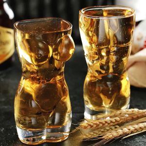 Creative Beer Glasses Body Art Drink Cups Wine Bar Nightclub KTV Slamming Beauty Personality Beer Mug Mixing Highball Cups