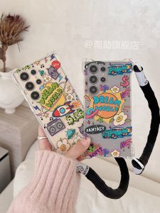 เคสโทรศัพท์ Samsung S25 Ultra ดีไซน์เก๋ไก๋ ป้องกันการตกหล่น พร้อมสายรัด พร้อมช่องสำหรับติดกระเป๋า ด้านหลังนิ่ม ดีไซน์เก๋ไก๋