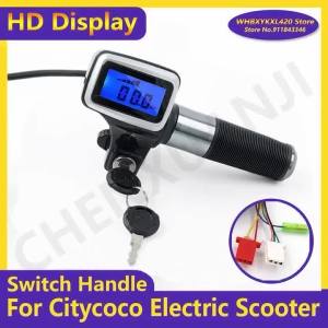 Màn Hình LCD 60V Có Tay Cầm Điều Khiển Đèn Ban Đêm Chế Độ Tốc Độ Cao Và Thấp Dành Cho Xe Tay Ga Citycoco Phụ Kiện Độ Chế.