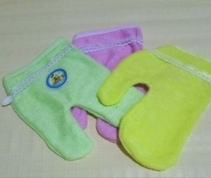 waslap jari 3pcs waslap mandi bayi handuk tangan mandi bayi lembut dan murah terjamin
