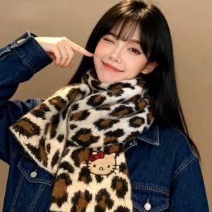 Women Warm Thick Winter Autumn Korean Style Leopard Pattern Scarf