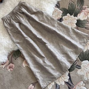 Black High Waist A-Line Mini Skirt Silk Half Skirt Wide Leg Summer Silk Half Skirt Floral Linen Skirt Large Swing Skirt