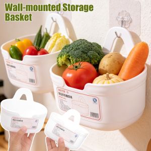 3Pcs Multifunctional Hanging Drain Basket No-Drilling Required Kitchen Organizer Wall-Mounted Antibacterial Drainage Storage Basket