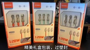 Techvault 3 in 1 Fast Charging Cable Silicone Cable Metal Fast Charge Cable For Micro/ iPh/ Type-C