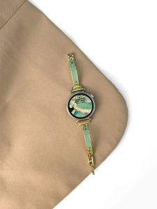 Uhada Metal Quick Release Band Huawei GT6 GT5 GT4 GT3 Honor Magic2 Bracelet Style Leather Quilted Moon Smartwatch Strap