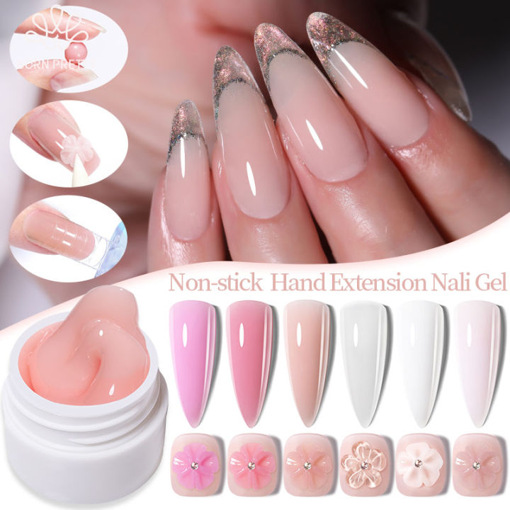 BORN PRETTY Non Stick Hand Extension Nail Gel Carving Flower Solid Nail  Polish