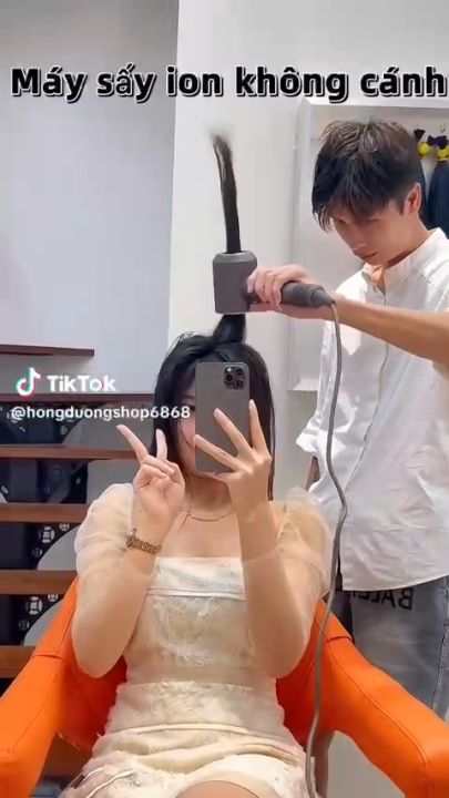 Máy Sấy Tóc Không Cánh Ion Âm SuperSonic V2 Sấy Tạo Kiểu Nhanh Bảo Vệ ...