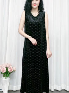 Summer New Arrival: Graceful & Fashionable Flocking Long Loose Dress