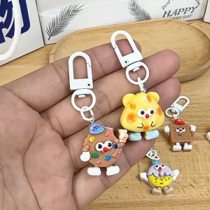 FR-C1416 Gantungan Kunci Mini Resin Keychain Model Cookies Cake Serbaguna / Gantungan Kunci Motor