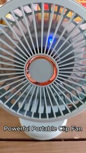 Mini Powerful Portable Clip Fan 360° Rotation 4-speed Wind USB Desktop Ventilator Silent Air Conditioner for Office Char