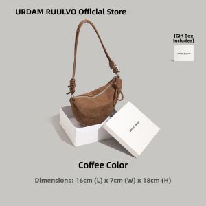 URCDN RDALVO | Elegant Retro Suede Saddle Bag