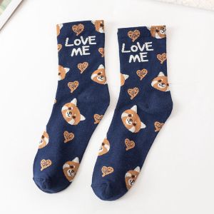 animal print kawaii cute socks korean style women cat panda cartoon woman calcetines meias mulher skarpetki calcetas sock