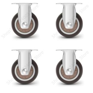 4Pcs Heavy Furniture Caster 1 1.25 1.5 2 Inch Soft Rubber Universal Wheel Swivel Caster Wear Resistant Mute Roller Wheel