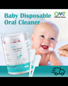 30pc per Bottle Disposable Baby Oral Cleaner Tongue Cleaner Infant Newborn Toothbrush Gum Remove