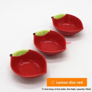 Lemon Ceramic Bowl Small Dipping Bowl for Oil Salt Sauce Condiment for Hot Pot Garlic Paste Cool Pickles Chinese Style Dishware