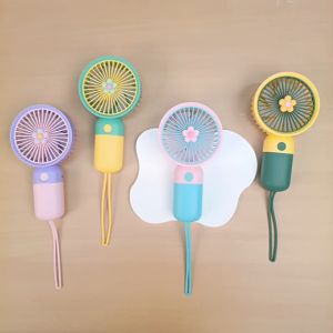 HUAFA🌸พร้อมส่งในไทย🌸 พัดลมพกพา พัดลมมินิ น้องพัดลมน่ารัก ชาร์จUSB พัดลมตั้งโต๊ะ สายซิลิโคน