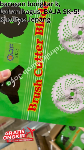 JF MATRIX Mata Pisau Bulat Potong Rumput 10\\\" 40T SK-5 Round Brush Cutter Blade 255mmx1.2mm Sumura Tesla Firman Tiger Mesin Potong Rumput Gendong 2 Tak 4 Tak Brush Cutter 435 431 328