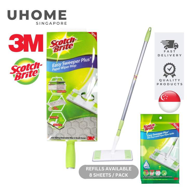 Scotch Brite Floor Wiper Mop, Furniture & Home Living, Cleaning