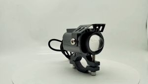 Super Bright Tri-color Motorcycle LED External Headlight Mini Driving Projector Lens For Car MOTO