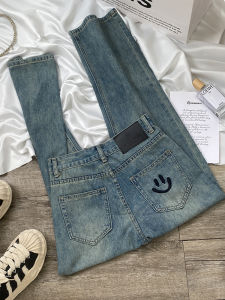 High Waist Wide Leg Denim Jeans Womens Loose Fit Straight Stitched Floor-Length Pants Autumn 2025 New Style Slimming Effect