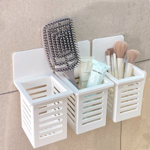 Non Perforated Chopstick Basket Wall-mounted Comb Storage Box Wash Table Toothbrush Holder Bathroom Storage Rack Multi Functional Storage Rack