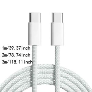 Cáp Sạc Nhanh USB C Sang Type C 60W Cho iPhone 16/15 Samsung Galaxy S22/S21/S20 Ultra - Dây Sạc Đồng Bộ Dữ Liệu Tốc Độ Cao