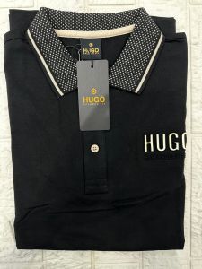 kaos kerah hugo selection bahan katun impor / t-shirt pria / distro cowok terbari