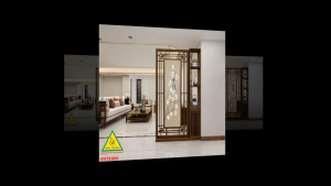 Vách ngăn phòng khách vách ngăn tủ kệ bằng gỗm bình phong tranh VNTK406- NỘI THẤT LẮP RÁP VIENDONGADV