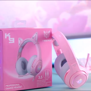 ONIKUMA K9 Gaming Headset /ONIKUMA K9 Gaming Headphone  With Removable Cat Ears Noise Canceling Retractable Microphone