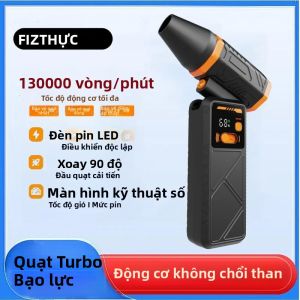 Máy Thổi Khí Không Chổi Than Fiizreal H28 Với Hai Pin 8000mAh Tốc Độ Quay 130.000 Vòng/phút Màn Hình Kỹ Thuật Số Vòi Phun Xoay Được & Cổng Type-C