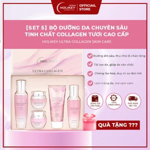 [NHẬP KHẨU HÀN QUỐC] SET 5 BỘ DƯỠNG DA CHUYÊN SÂU TINH CHẤT COLLAGEN TƯƠI HÀN QUỐC CAO CẤP - HOLIKEY ULTRA COLLAGEN SKIN CARE