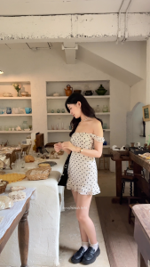 Dressfriends.bybf | Jelly Mini Dress เดรสสั้นระบาย สุดน่ารัก เดรสลายจุด