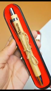 Customized Personalized Engraved Bamboo Wooden PenBirthday Gifts Wedding Gifts Baptismal Gifts Teachers Day Souvenir Christmas Souvenir Corporate Gifts