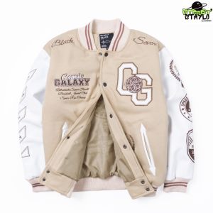 Varsity Jacket Oversize COSMIC WARNA CREAM